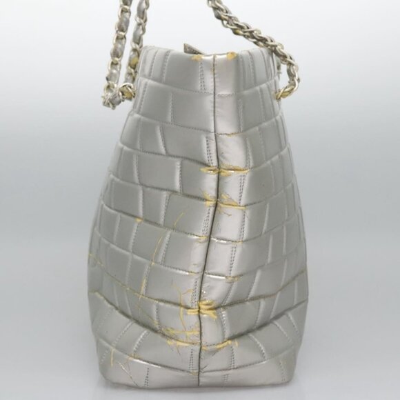 CHANEL Chain Shoulder Bag Enamel Silver CC Auth - Picture 4 of 16